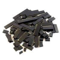 Set di terminali a pin femmina / barra di connessione femmina RM 2,54 mm / 100 pezzi.