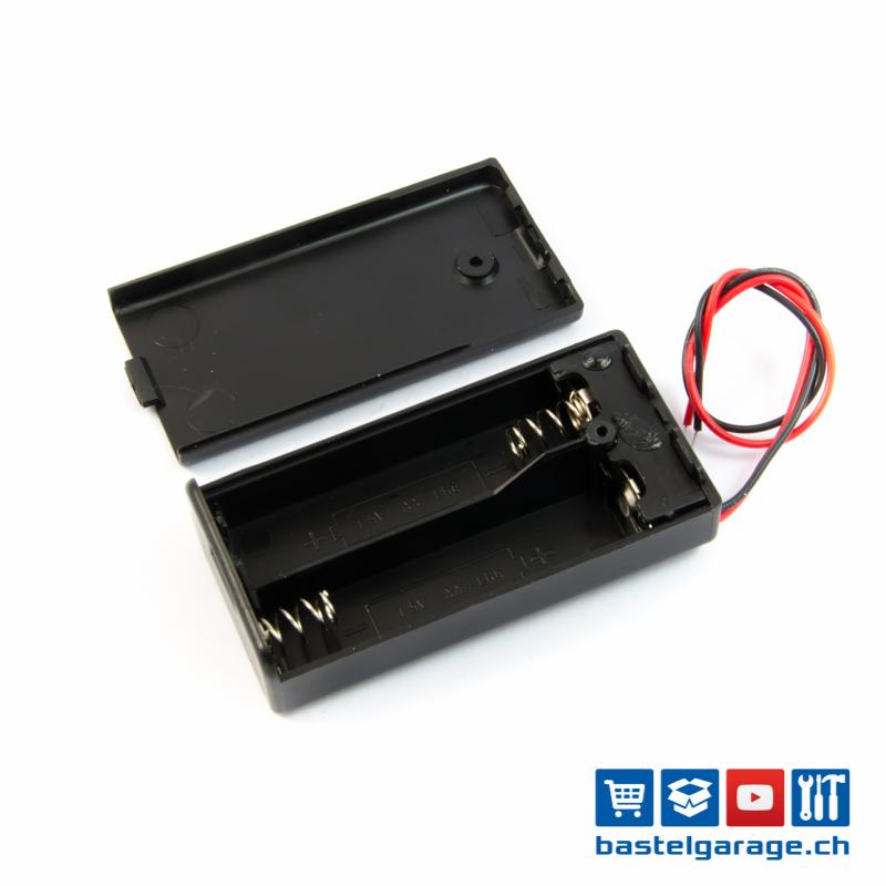 Batteriehalter 2 X AA Geschlossen Mit EIN-AUS Schalter