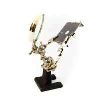Soldering Aid / Third Hand with Magnifying Glass