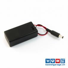 Batteriefach / Batteriehalter 9V mit Anschlusskabel und Schalter