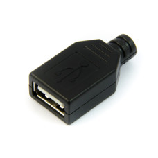 USB Type A Socket with Solder Contact