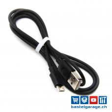 1m Micro USB Kabel schwarz