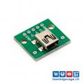 USB Mini-B Buchse DIP Breakout Board 4P