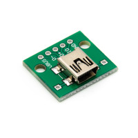 USB Mini-B Female DIP Breakout Board 4P