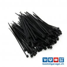 Schwarze 3x100mm Nylon Kabelbinder 100 Stück