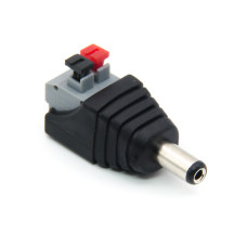 DC Plug Male Barrel Jack 5.5mm / 2.1mm with Spring Clamps