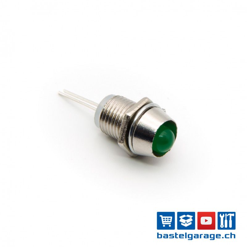 50x LED Fassung Halter 5mm – Chrom Metall Sockel Mit Schraube Und Isolator Für Runde LEDs