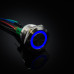 Bouton-poussoir de 22 mm avec éclairage RGB 5V - Acier inoxydable