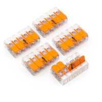 5 pcs. 221 Wago Connector Terminal 5p 0.2mm² to 4mm²