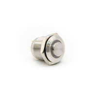 16mm raised push button with RGB lighting 5V - Stainless steel