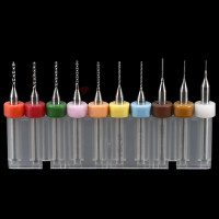 10 Stück PCB Bohrer Set Vollhartmetall 0.1-1mm