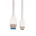 Câble USB 3.2 Type C blanc 1m