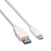 Câble USB 3.2 Type C blanc 1m