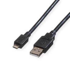 0.8m Micro USB 2.0 Kabel schwarz