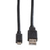 Câble Micro USB 2.0 de 1.8m noir