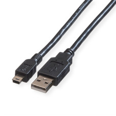 0.8m Mini USB 2.0 Kabel schwarz