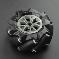 Left-Turning 97mm Mecanum Omni Wheel Wheel Black