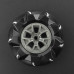 Right-turning 97mm Mecanum Omni Wheel Black