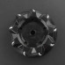 Right-turning 97mm Mecanum Omni Wheel Black