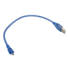 0.3m Micro USB 2.0 Kabel blau