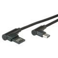 USB 2.0 Kabel Typ C schwarz gewinkelt 1.8m