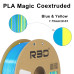 eSilk Magic-PLA Filament Bleu-Jaune 1.75mm 1Kg R3D