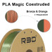 eSilk Magic-PLA Bronze-Orange Filament 1.75mm 1Kg R3D 