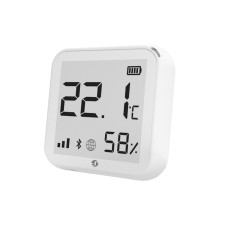 Shelly Plus HT Gen3 Matte White WiFi Temperature and Humidity Sensor with Display