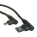 Micro USB 2.0 schwarz gewinkelt 0.8m