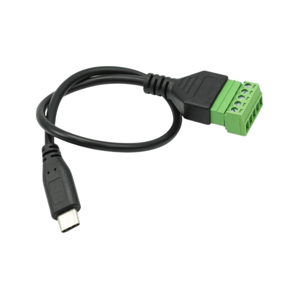 Lot De 5 Connecteurs USB-C Mâle Vers Bornier 2 Broches | Sans Soudure | 5V 3A | Pour Alimentation DC Petits Appareils