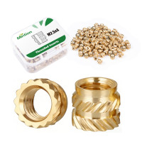 M2.5×4mm Gewindeeinsätze Messing Heat Insert 100Stk M2.5×4mm Gewindeeinsätze Messing Heat Insert 100Stk